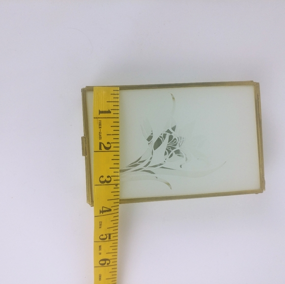 Vintage Storage & Organization Vintage Rectangular Etched Glass